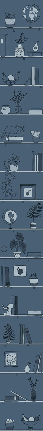9700192 My Library Aqua Random Kids Wallpaper by Coordonné