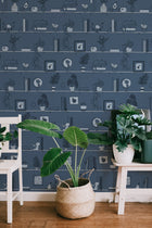 9700192 My Library Aqua Random Kids Wallpaper by Coordonné