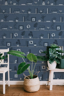 9700192 My Library Aqua Random Kids Wallpaper by Coordonné