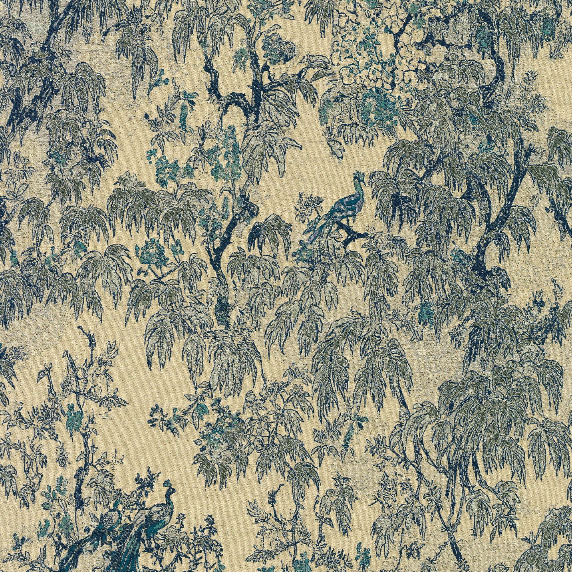 97832 Ramage Blue Straw Les Tapisseries Wallpaper by Arte
