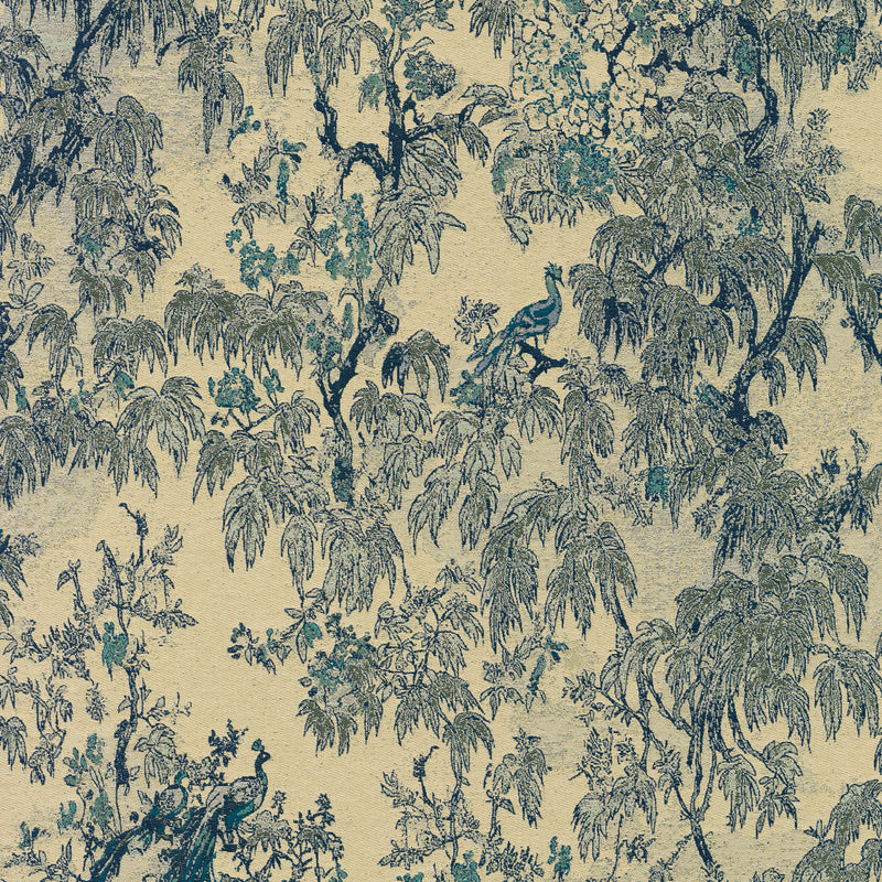 97832 Ramage Blue Straw Les Tapisseries Wallpaper by Arte