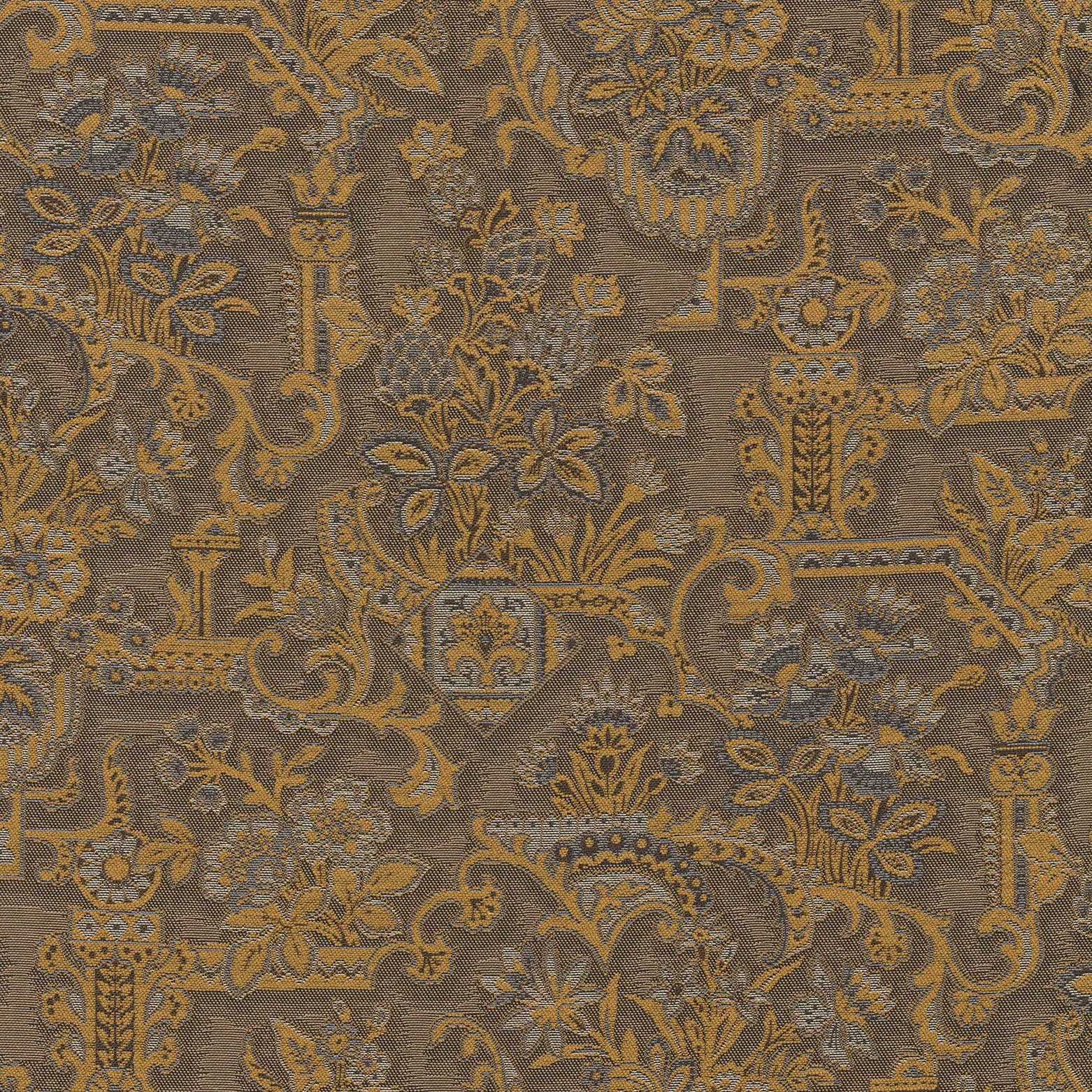 97841 Brocade Amber Les Tapisseries Wallpaper by Arte