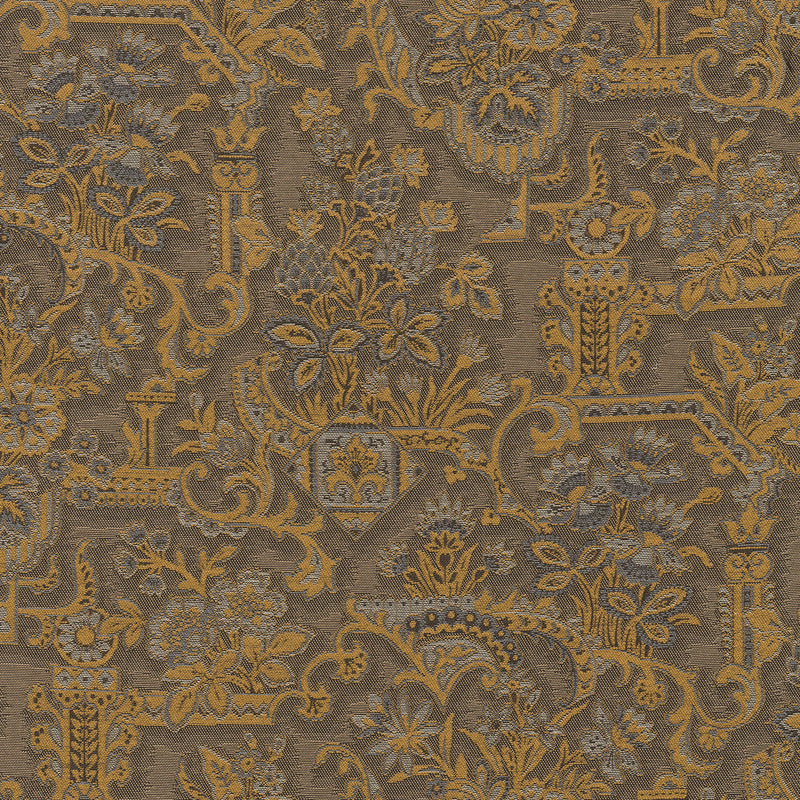 97841 Brocade Amber Les Tapisseries Wallpaper by Arte