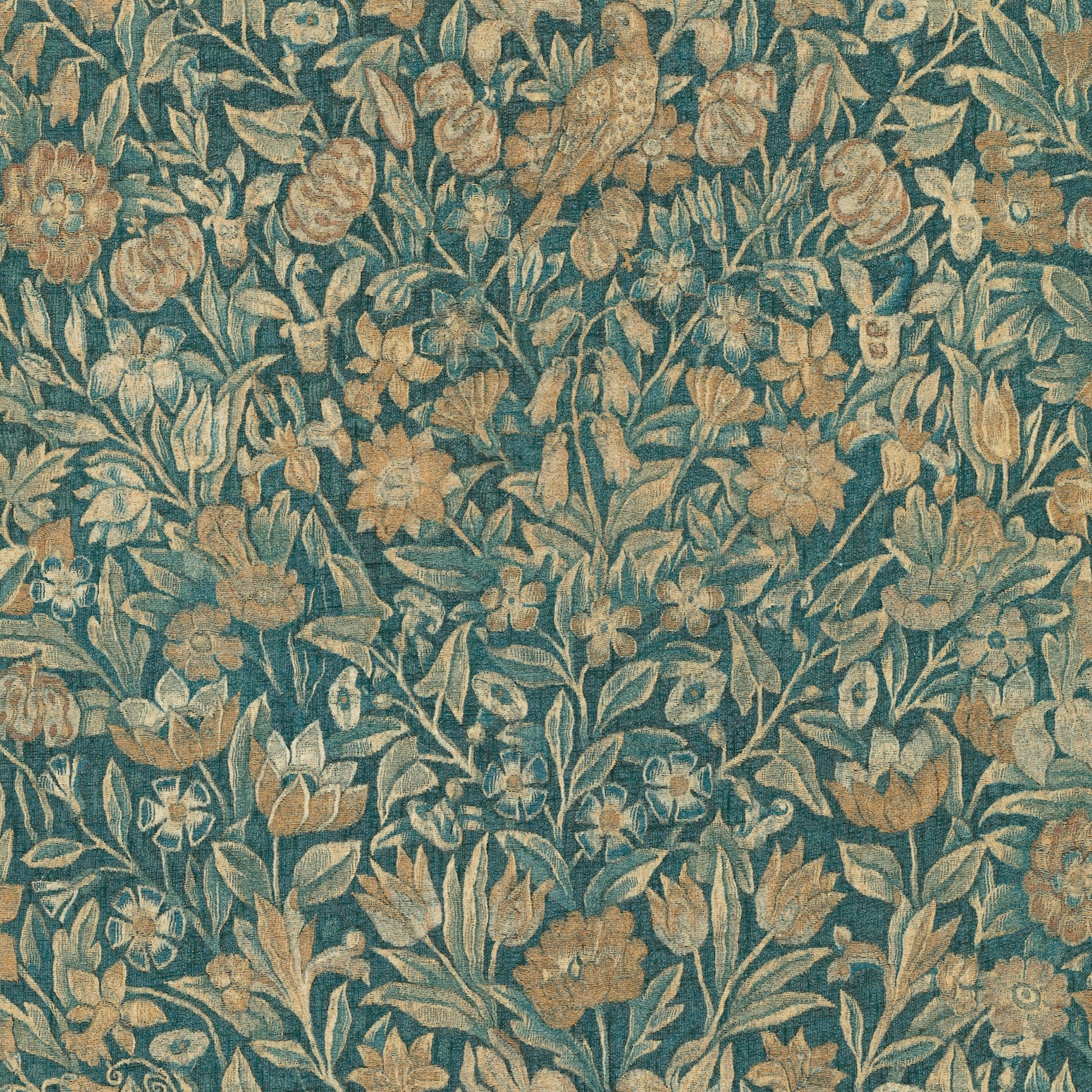 97911 Bouquet Teal Les Tapisseries Wallpaper by Arte