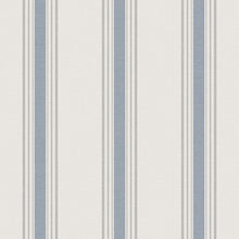 9810-1 Lane Stripe Blue and Silver Grey Essential Stripes Wallpaper by Galerie