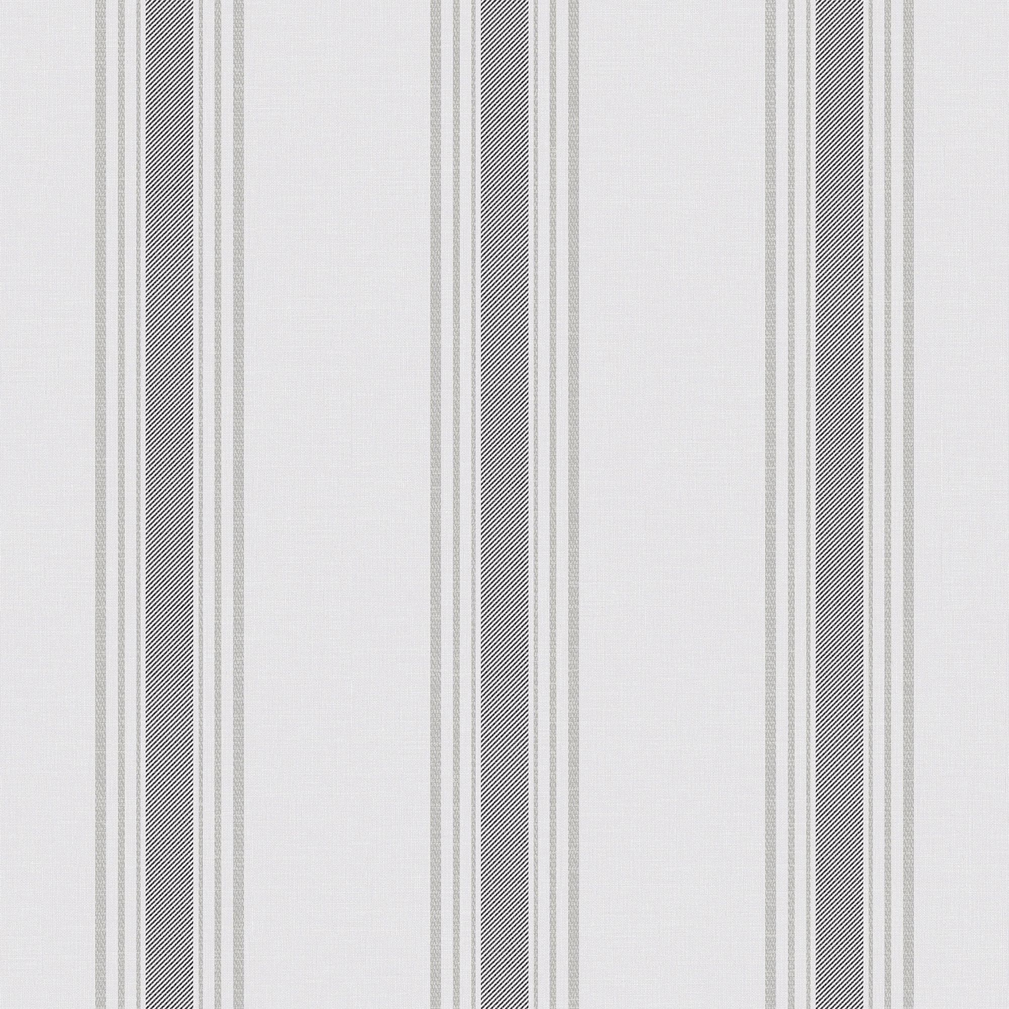 9810-3 Lane Stripe Black and Silver Grey Essential Stripes Wallpaper by Galerie
