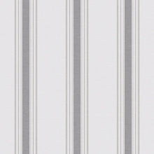 9810-3 Lane Stripe Black and Silver Grey Essential Stripes Wallpaper by Galerie