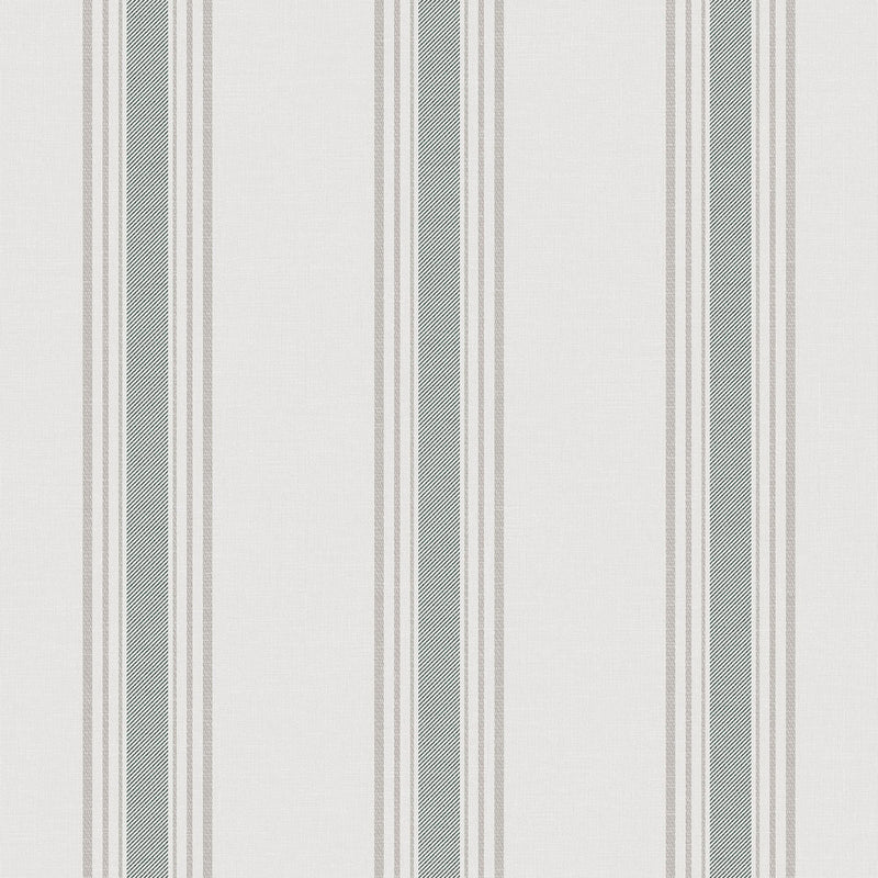 9810-4 Lane Stripe Green and Silver Grey Essential Stripes Wallpaper by Galerie