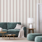 9810-5 Lane Stripe Pink and Beige Essential Stripes Wallpaper by Galerie