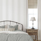 9811-3 Library Stripe Silver Grey Essential Stripes Wallpaper by Galerie