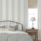 9811-4 Library Stripe Green Essential Stripes Wallpaper by Galerie