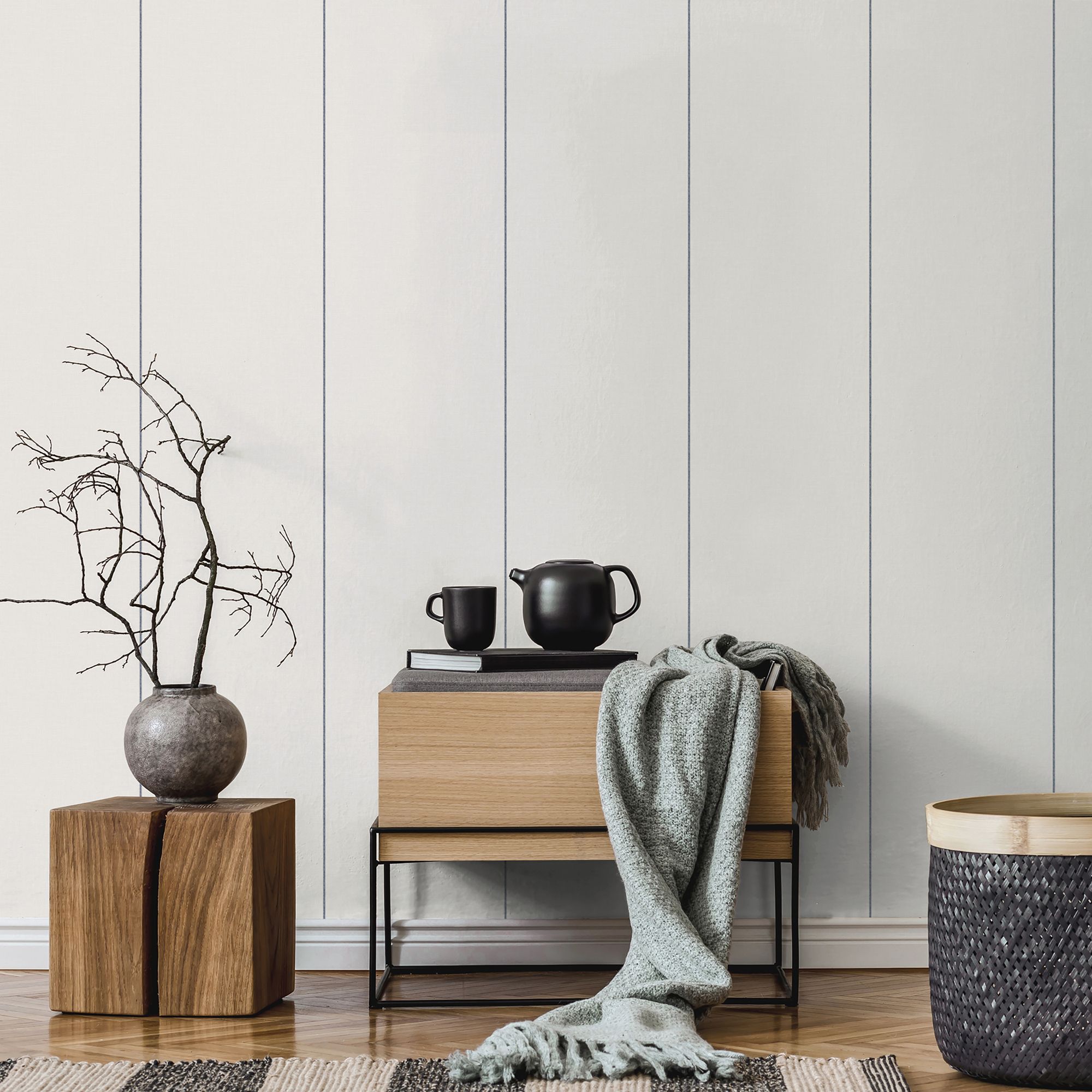 9812-1 Smart Stripe Blue Essential Stripes Wallpaper by Galerie