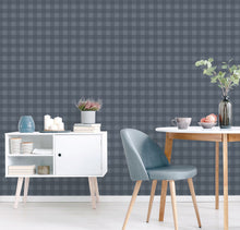 9813-1 College Blue Essential Stripes Wallpaper by Galerie