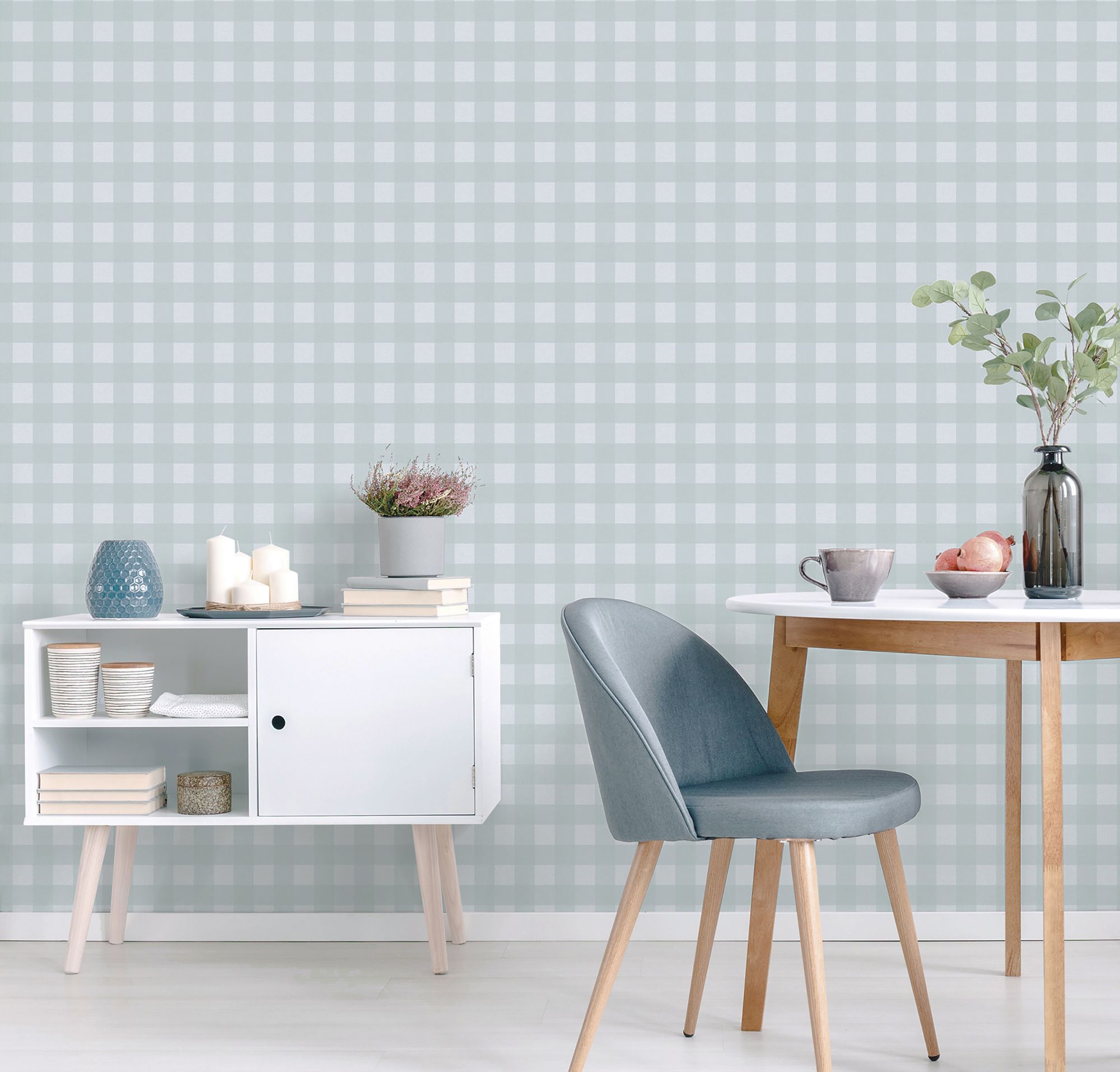 9813-4 College Blue Essential Stripes Wallpaper by Galerie