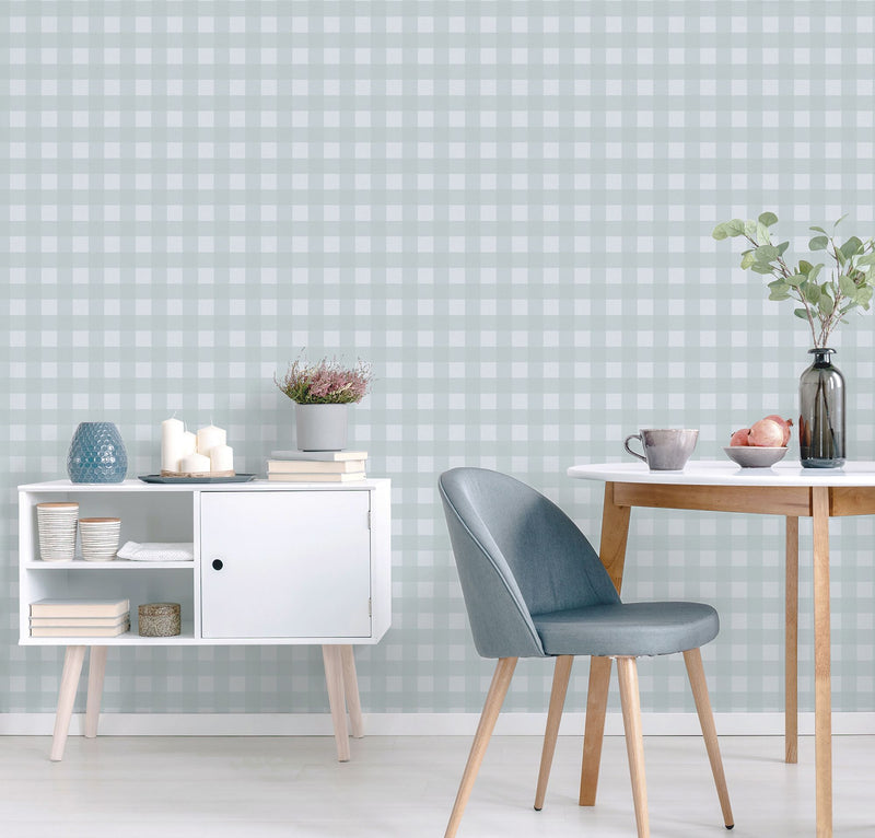 9813-4 College Blue Essential Stripes Wallpaper by Galerie