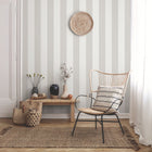 9814-3 Classic Stripe Silver Grey Essential Stripes Wallpaper by Galerie