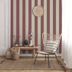 9814-7 Classic Stripe Pink and Beige Essential Stripes Wallpaper by Galerie
