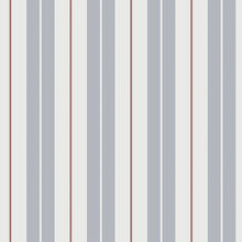 9815-1 Polo Stripe Blue and Red Essential Stripes Wallpaper by Galerie