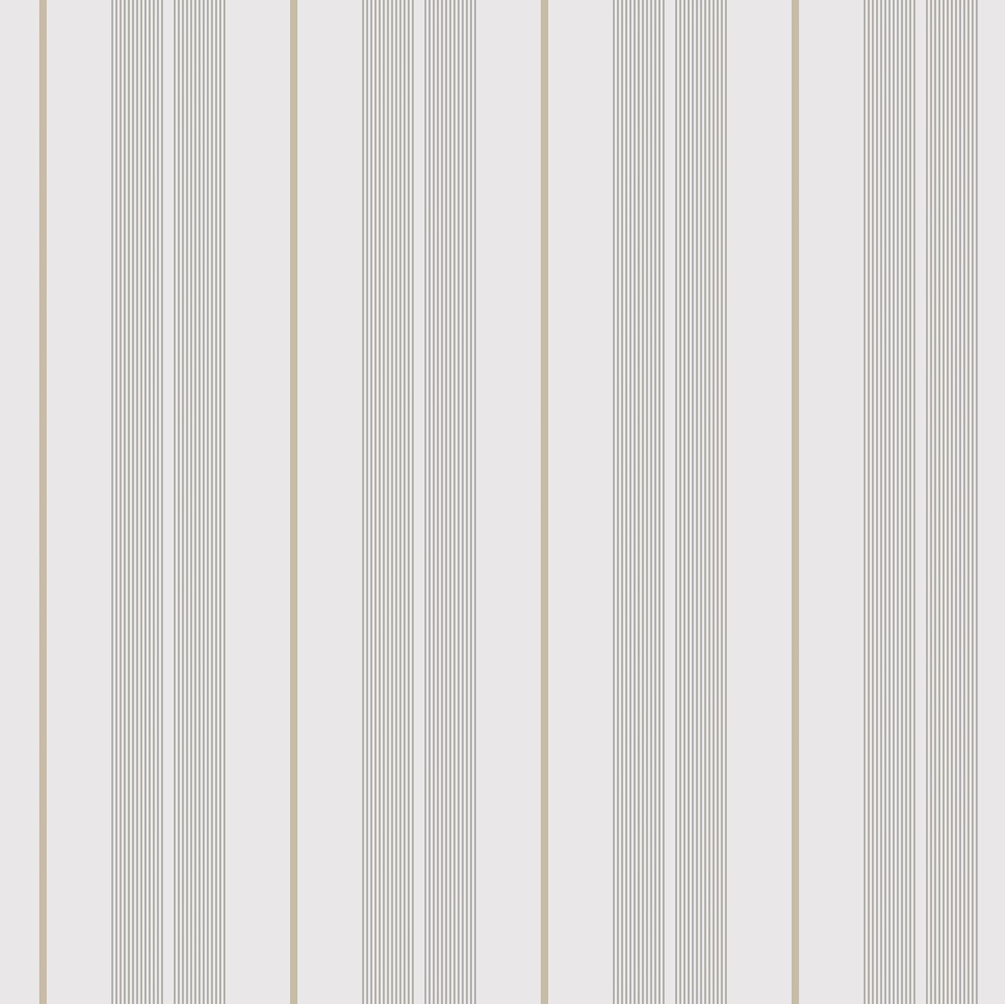 9815-3 Polo Stripe Silver Grey and Beige Essential Stripes Wallpaper by Galerie
