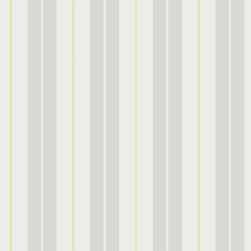 9815-4 Polo Stripe Yellow and Silver Grey Essential Stripes Wallpaper by Galerie