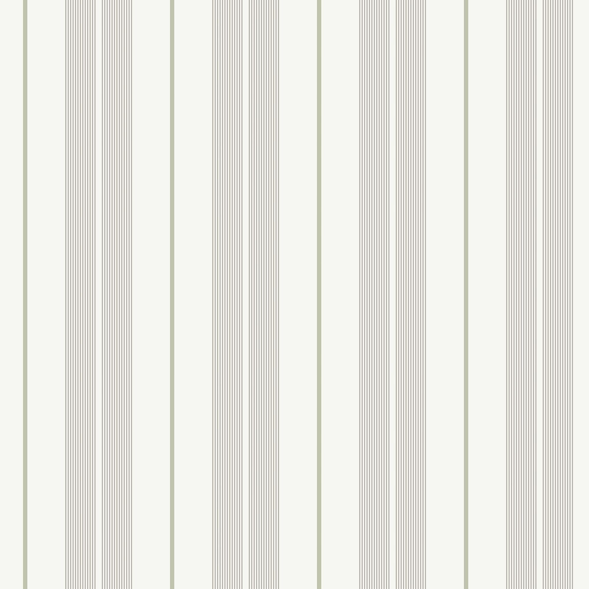 9815-5 Polo Stripe Green and Silver Grey Essential Stripes Wallpaper by Galerie
