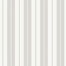 9815-5 Polo Stripe Green and Silver Grey Essential Stripes Wallpaper by Galerie
