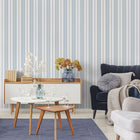 9815-6 Polo Stripe Blue Essential Stripes Wallpaper by Galerie