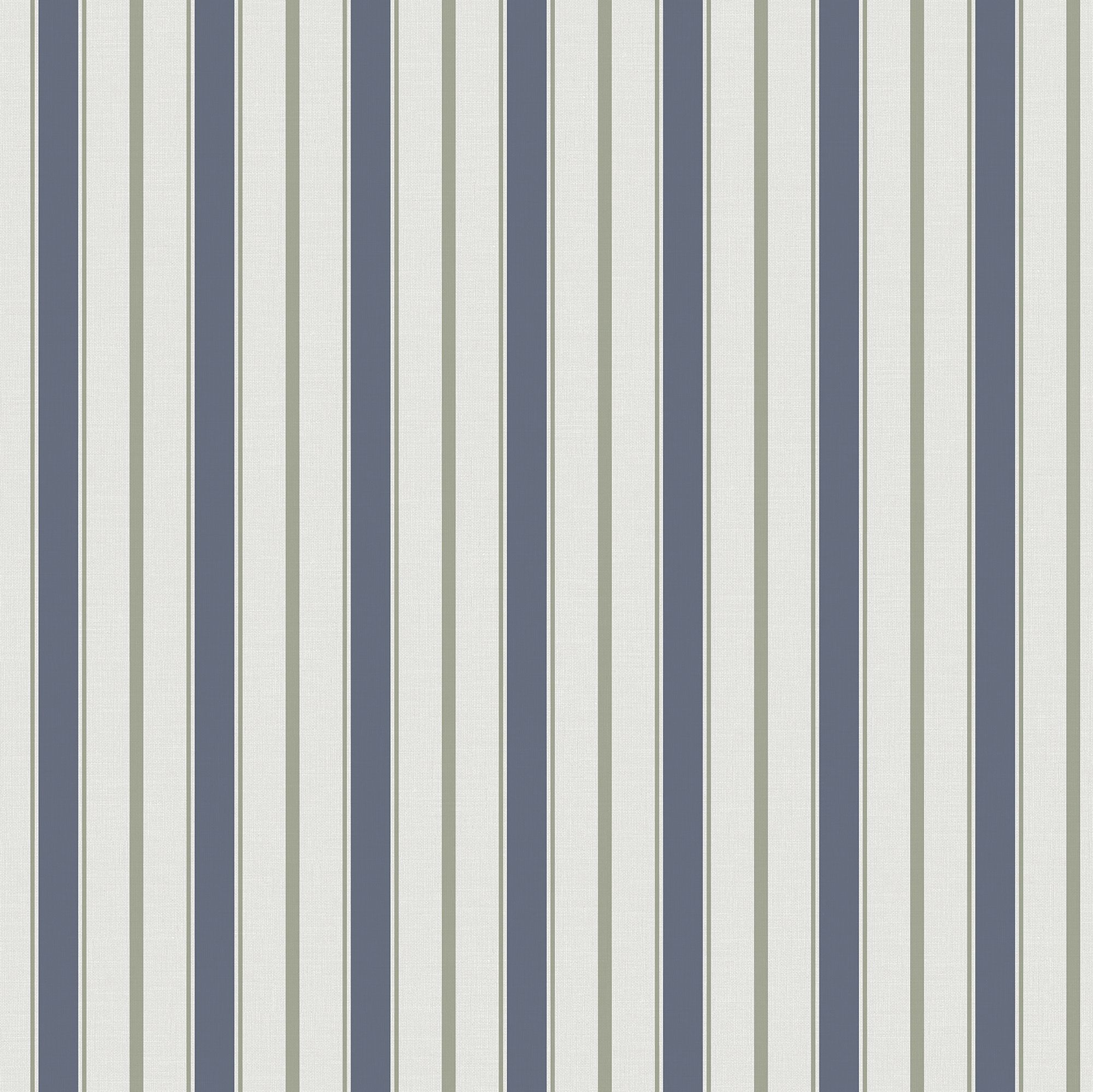 9816-1 Royal Stripe Blue and Green Essential Stripes Wallpaper by Galerie