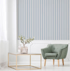 9816-2 Royal Stripe Blue Essential Stripes Wallpaper by Galerie