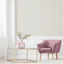 9816-3 Royal Stripe Silver Grey and Beige Essential Stripes Wallpaper by Galerie