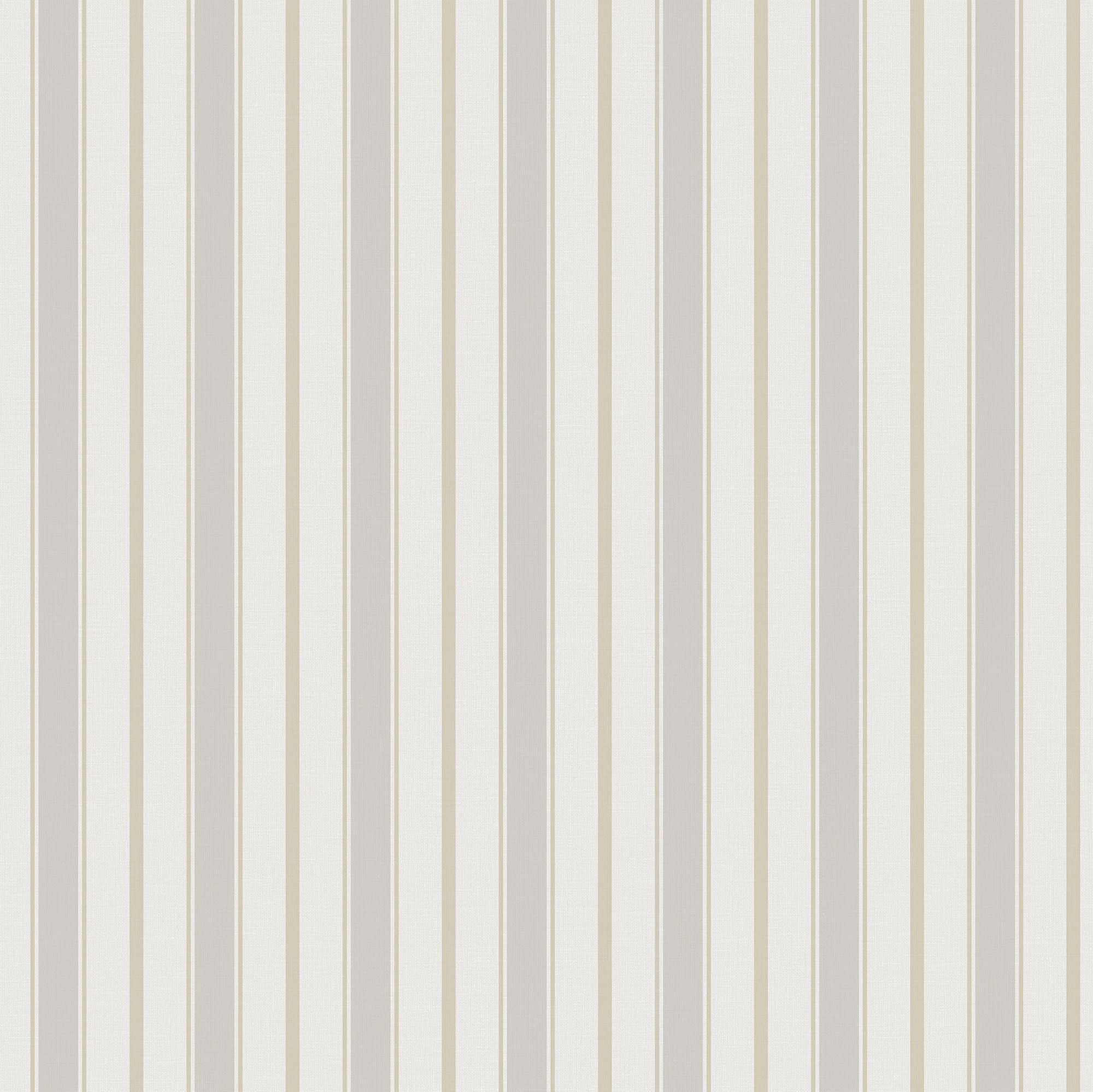9816-3 Royal Stripe Silver Grey and Beige Essential Stripes Wallpaper by Galerie