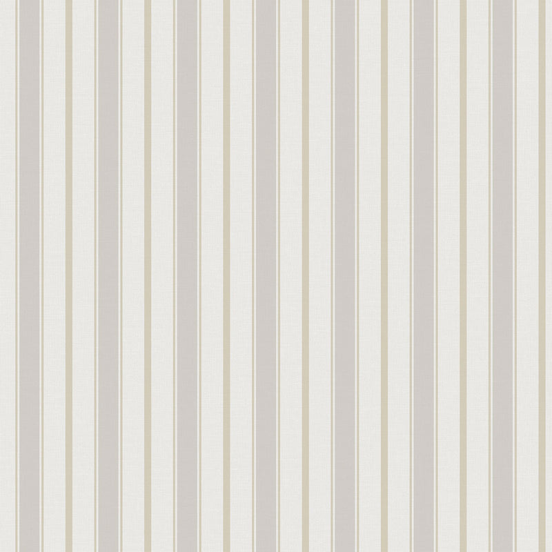 9816-3 Royal Stripe Silver Grey and Beige Essential Stripes Wallpaper by Galerie
