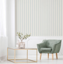 9816-5 Royal Stripe Blue and Beige Essential Stripes Wallpaper by Galerie