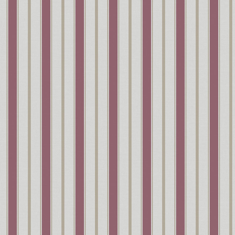 9816-6 Royal Stripe Pink and Beige Essential Stripes Wallpaper by Galerie