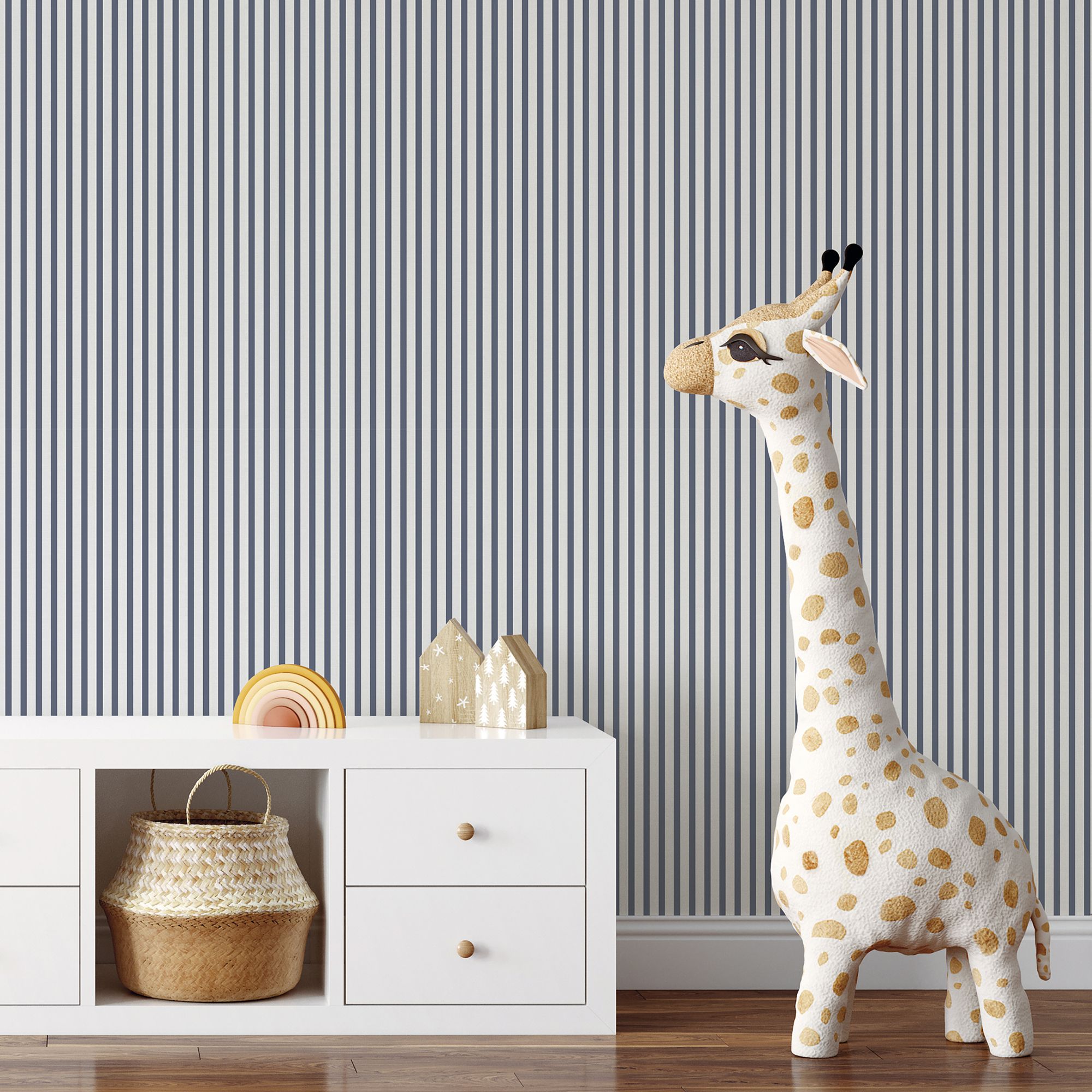 9817-1 Closet Stripe Blue Essential Stripes Wallpaper by Galerie