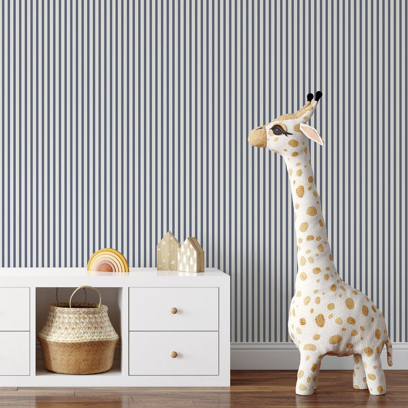 9817-1 Closet Stripe Blue Essential Stripes Wallpaper by Galerie