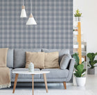 9819-1 Oxford Blue Essential Stripes Wallpaper by Galerie