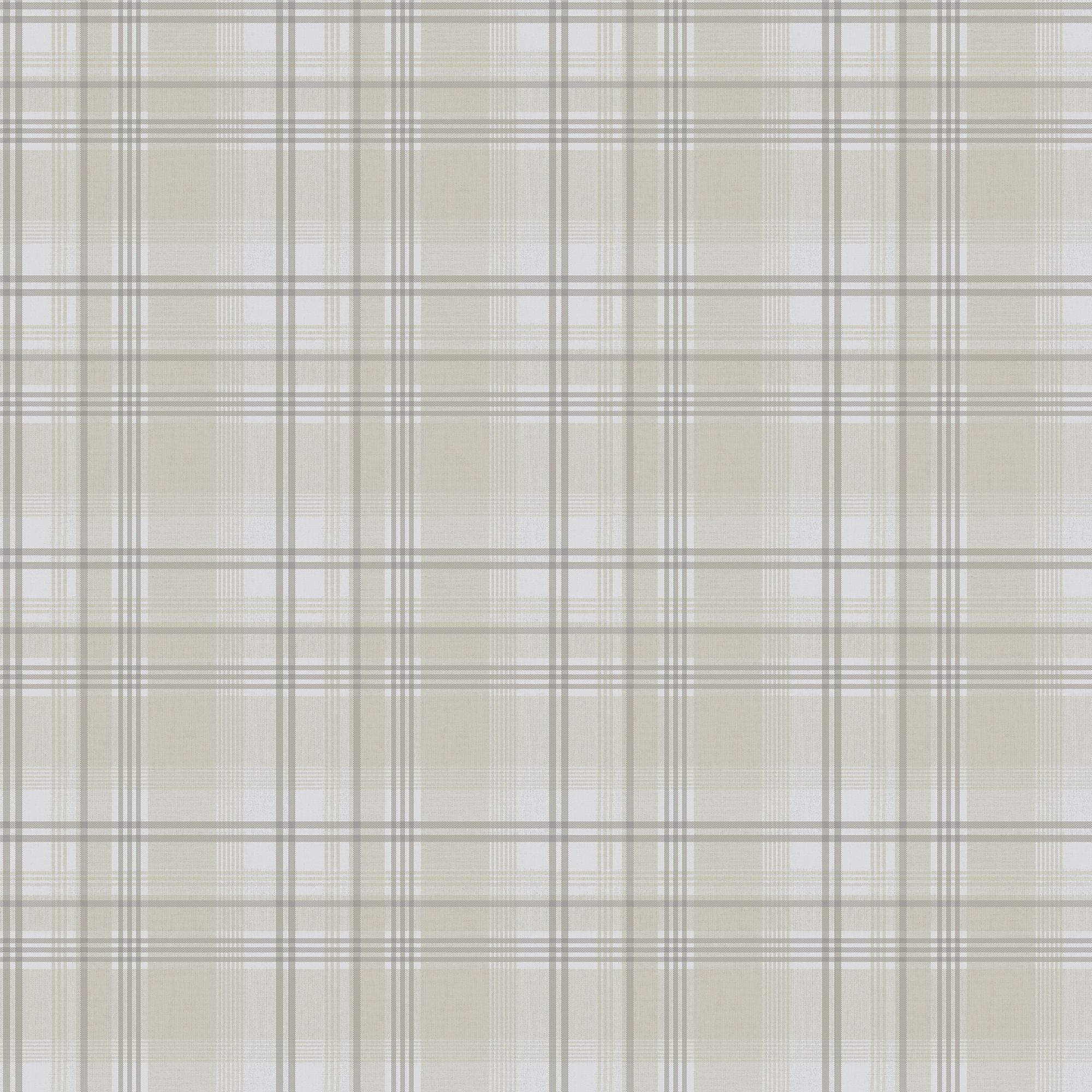 9819-2 Oxford Beige and Silver Grey Essential Stripes Wallpaper by Galerie