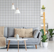 9819-3 Oxford Silver Grey and Blue Essential Stripes Wallpaper by Galerie