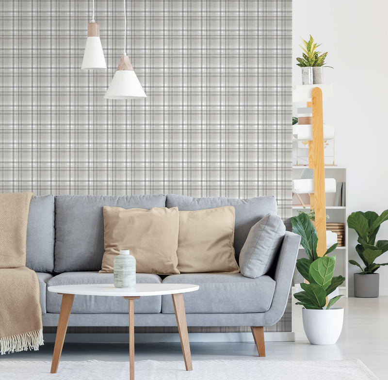 9819-4 Oxford Silver Grey and Black Essential Stripes Wallpaper by Galerie
