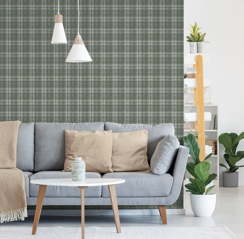 9819-5 Oxford Green and Blue Essential Stripes Wallpaper by Galerie