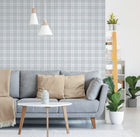 9819-6 Oxford Blue and Silver Grey Essential Stripes Wallpaper by Galerie
