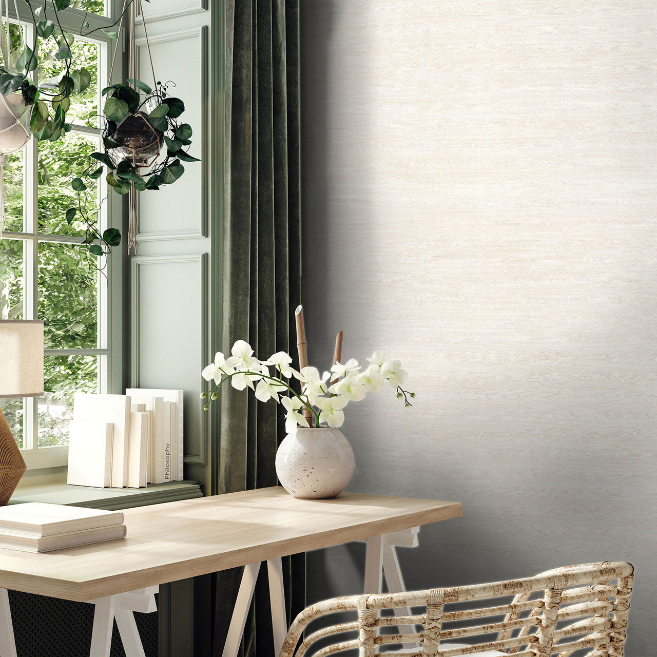 99112 Grasscloth Earth Wallpaper By Galerie