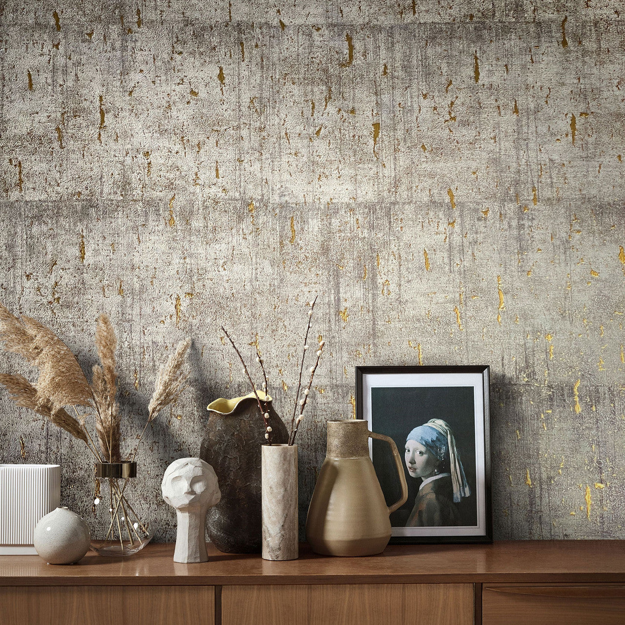 99120 Aged Concrete Earth Wallpaper By Galerie