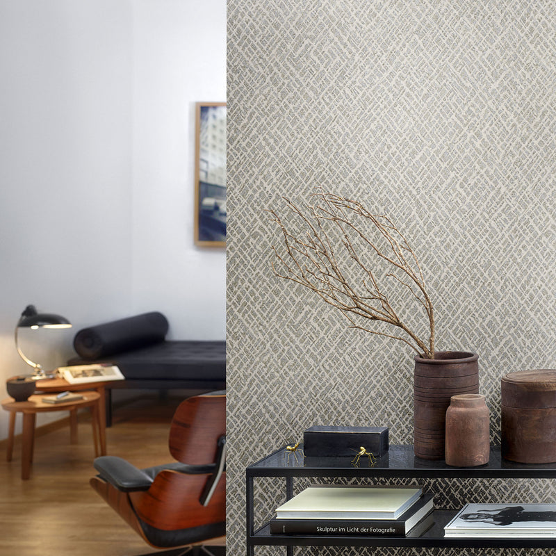 99127 Crosshatch Earth Wallpaper By Galerie