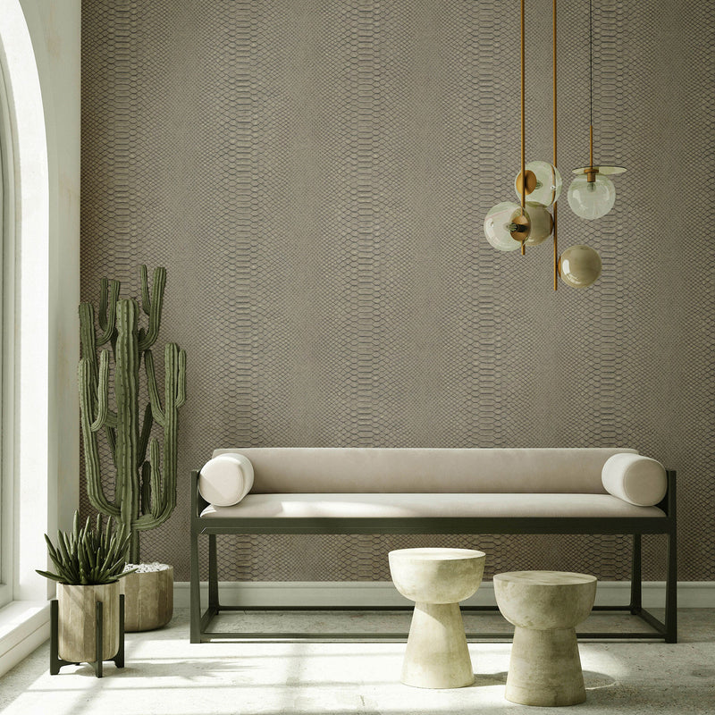 99179 Snake Skin Earth Wallpaper By Galerie