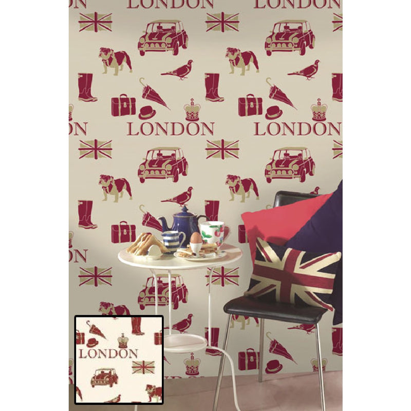 99180 London Flock Flamante Wallpaper by Holden DŽcor