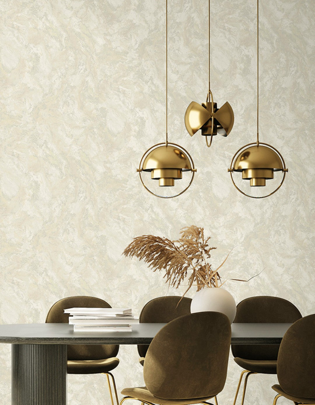 99370 Calacatta Bead Champagne Wallpaper by Holden Decor