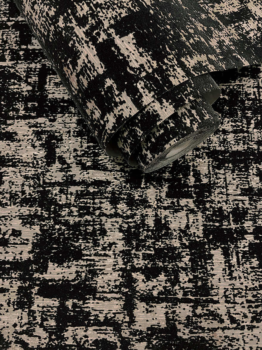 99406 Brindle Flock Black Wallpaper by Holden