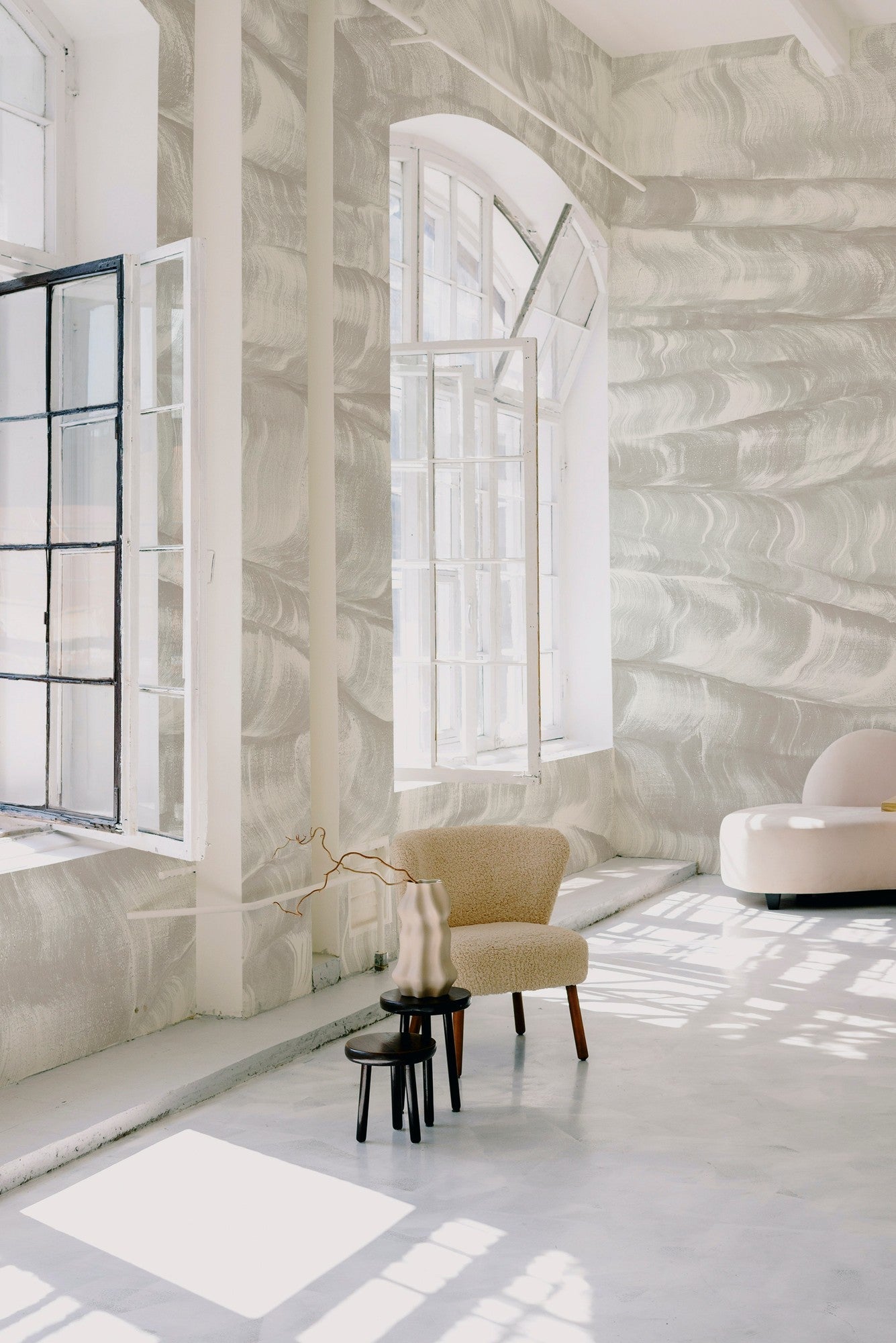A00100 Sand Waves Ice Geo Mural by Coordonné